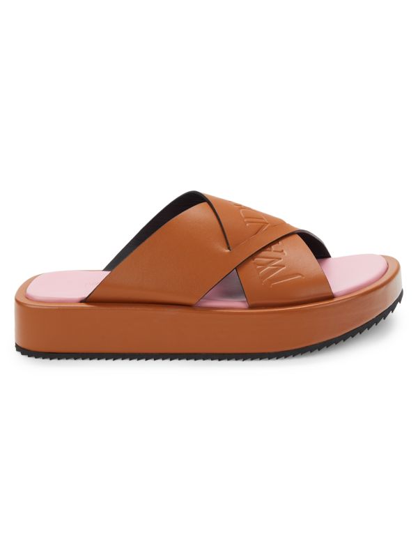 JW Anderson Crossover Leather Platform Sandals